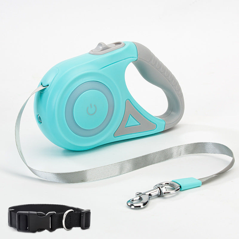 Retractable Leash with Pet Collar, Spotlight And Automatic Traction Rope - Pet Square