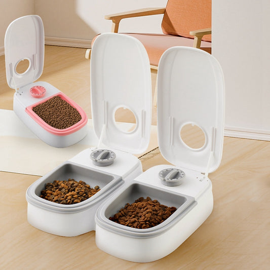 Automatic Pet Feeder With Timer And Stainless Steel Bowl - Pet Square