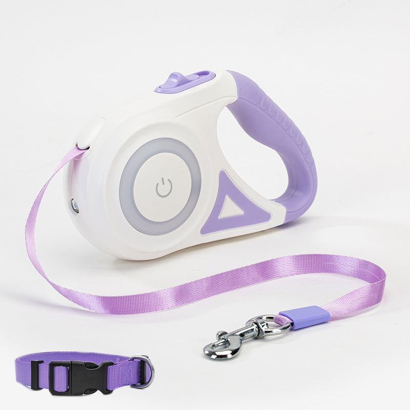 Retractable Leash with Pet Collar, Spotlight And Automatic Traction Rope - Pet Square